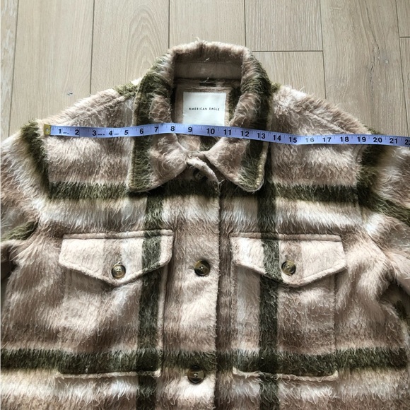 American Eagle Outfitters Plaid Wool Blend Shacket - Picture 8 of 11